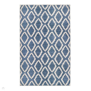 Washable Como Flatweave Blue Rug-Origins-Rug Love - The Most Loved Rug Store